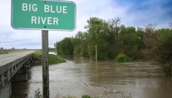 big blue river sign
