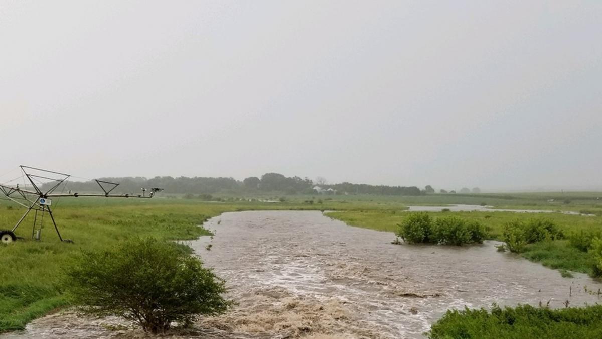 Buffer strip during storm