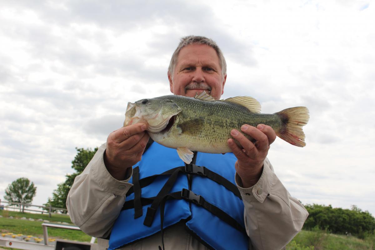 Jack Wergin with largemouth bass
