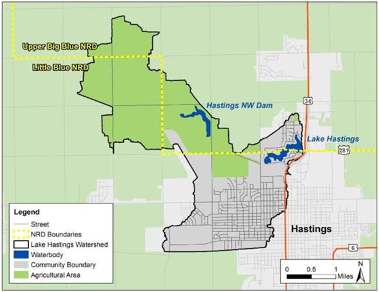 Lake Hastings Watershed Map