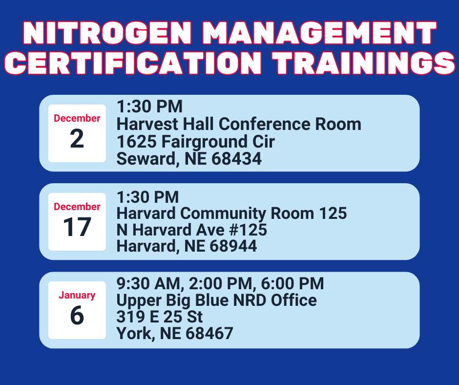 nitrogen management training dates