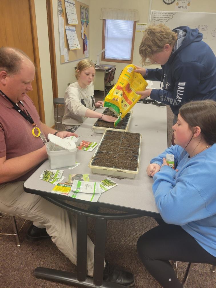 Joel with students