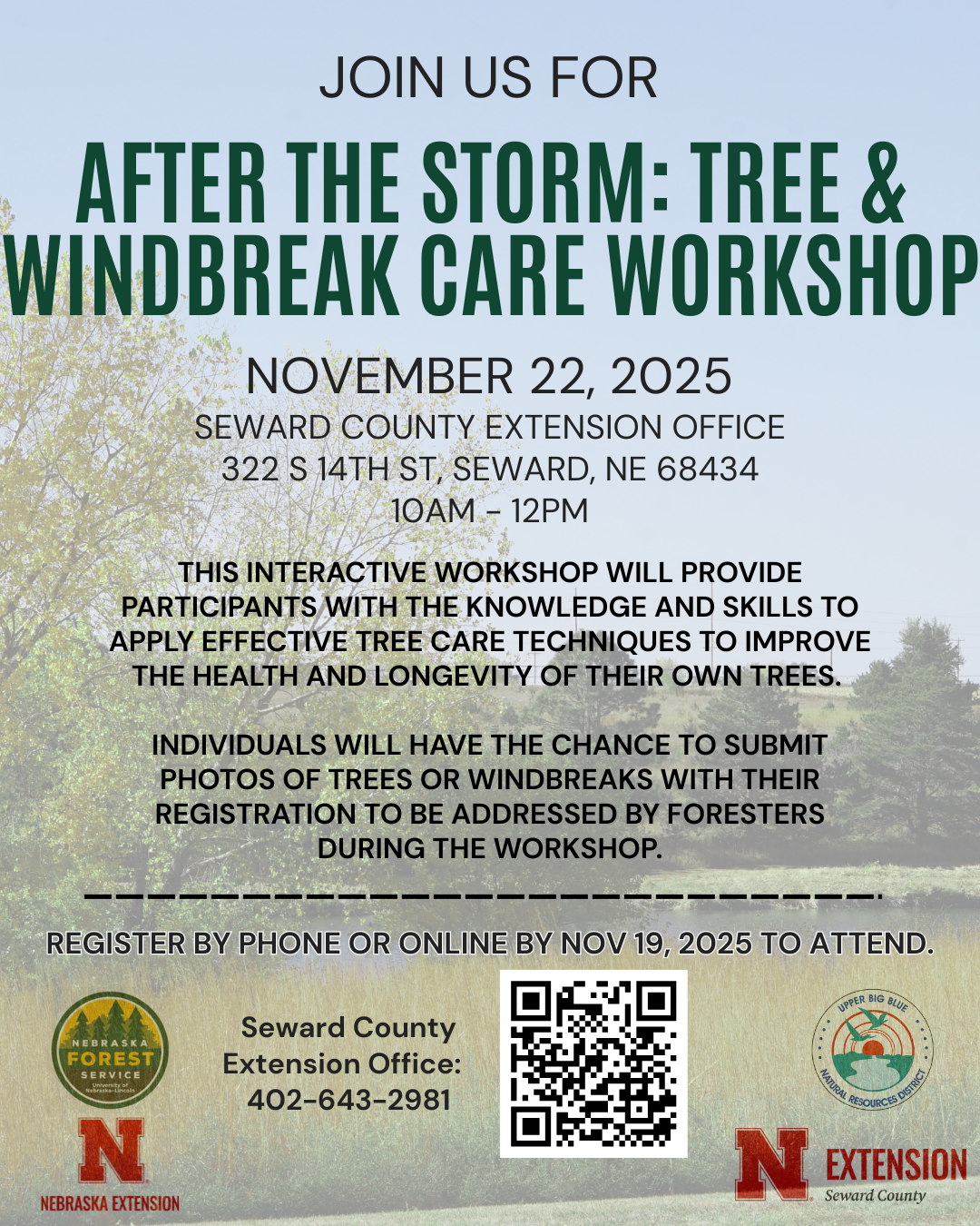 Flyer with workshop information
