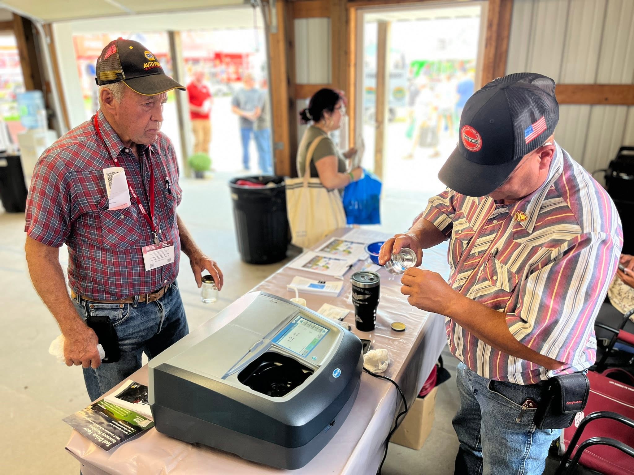 The Nebraska Department of Water, Energy, and Environment test water samples for nitrates at Husker Harvest Days.