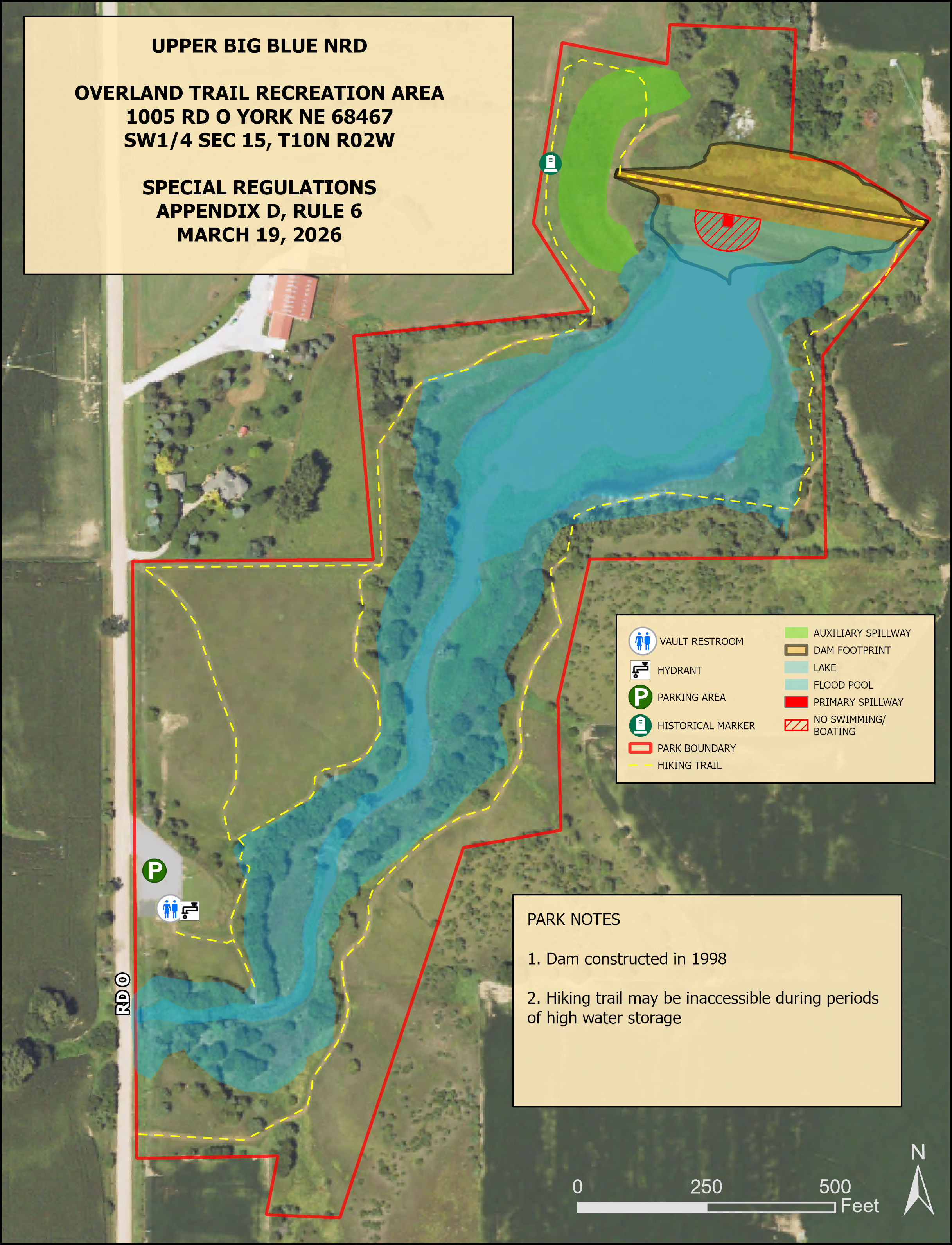 Map of Overland Trail Recreation Area