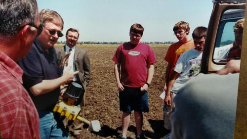 Rod teaching about farm improvements