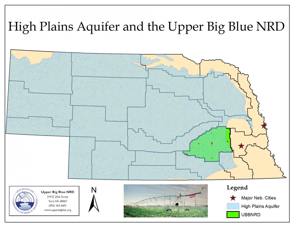 High Plains Aquifer and the Upper Big Blue NRD Map