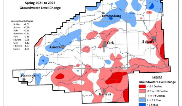 groundwater level change map
