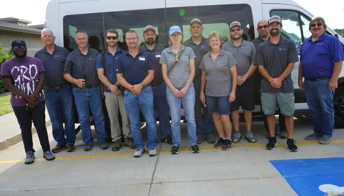 UBBNRD staff and directors pose in front of van