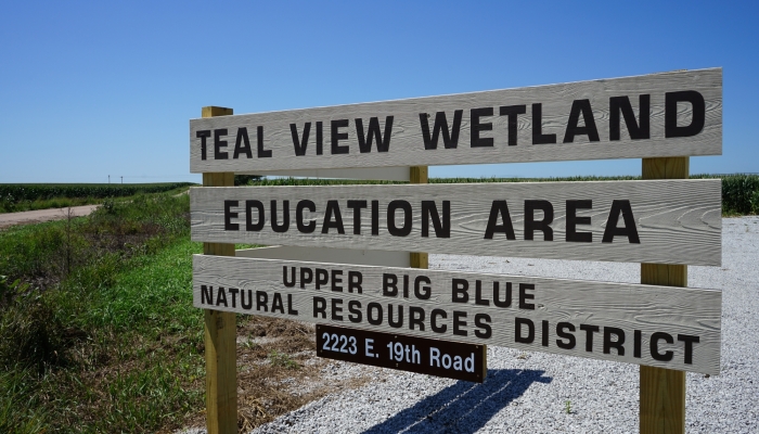 Teal View Sign