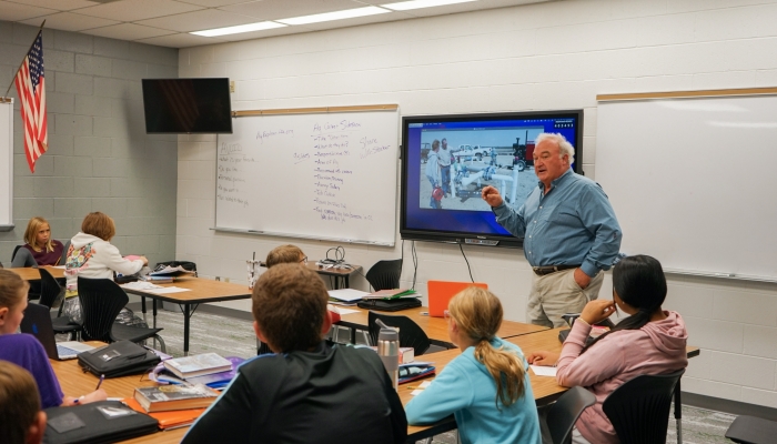 Dan in classroom