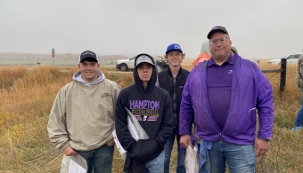 Joel Miller and students land judging